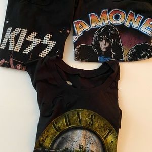 3 Graphic Rock band tshirts